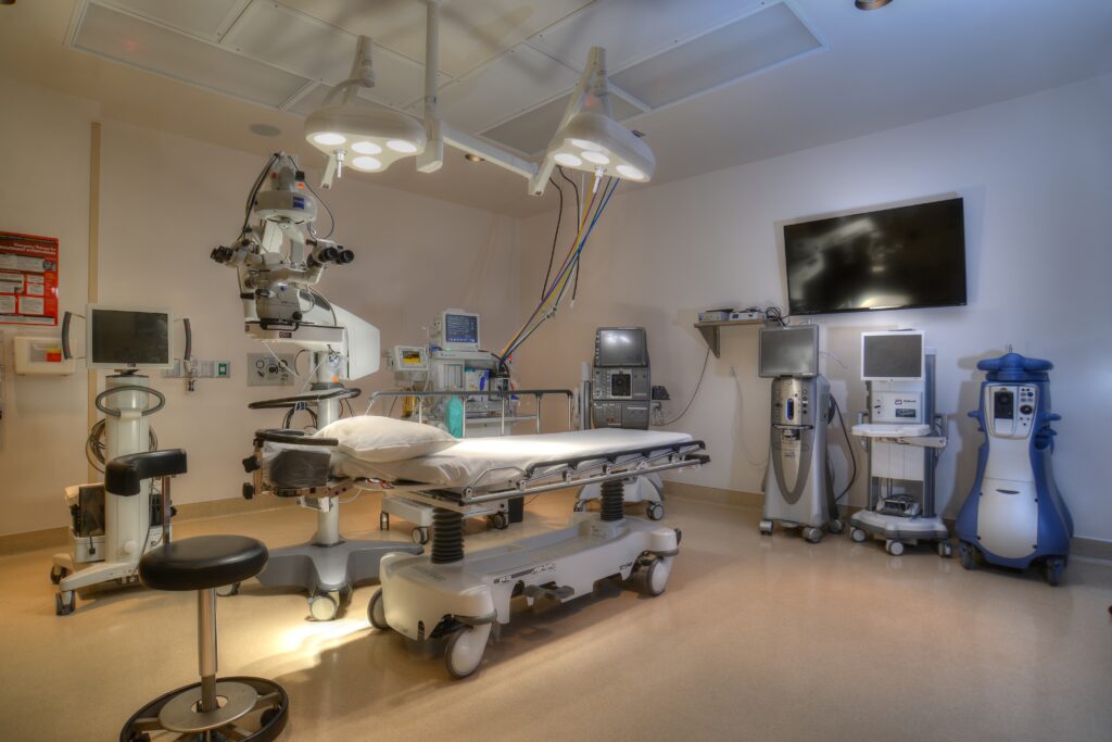 Surgical suite at Eye Surgery Center of Hawaii, equipped with advanced ophthalmic technology.